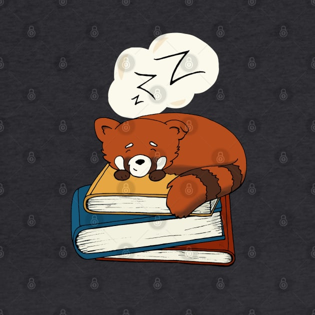 Sleepyhead Red Panda by Charcoal & Ink